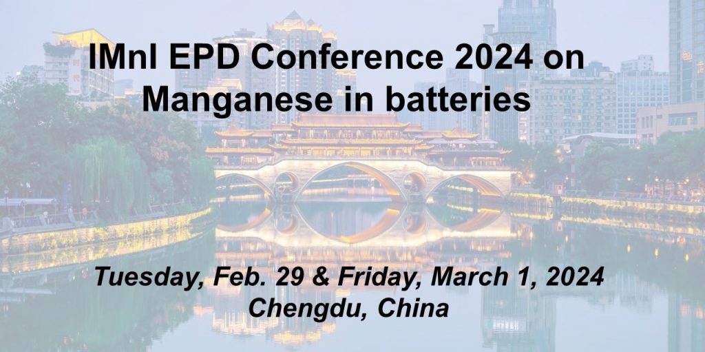 IMnI EPD Conference 2024 on Manganese in Batteries International